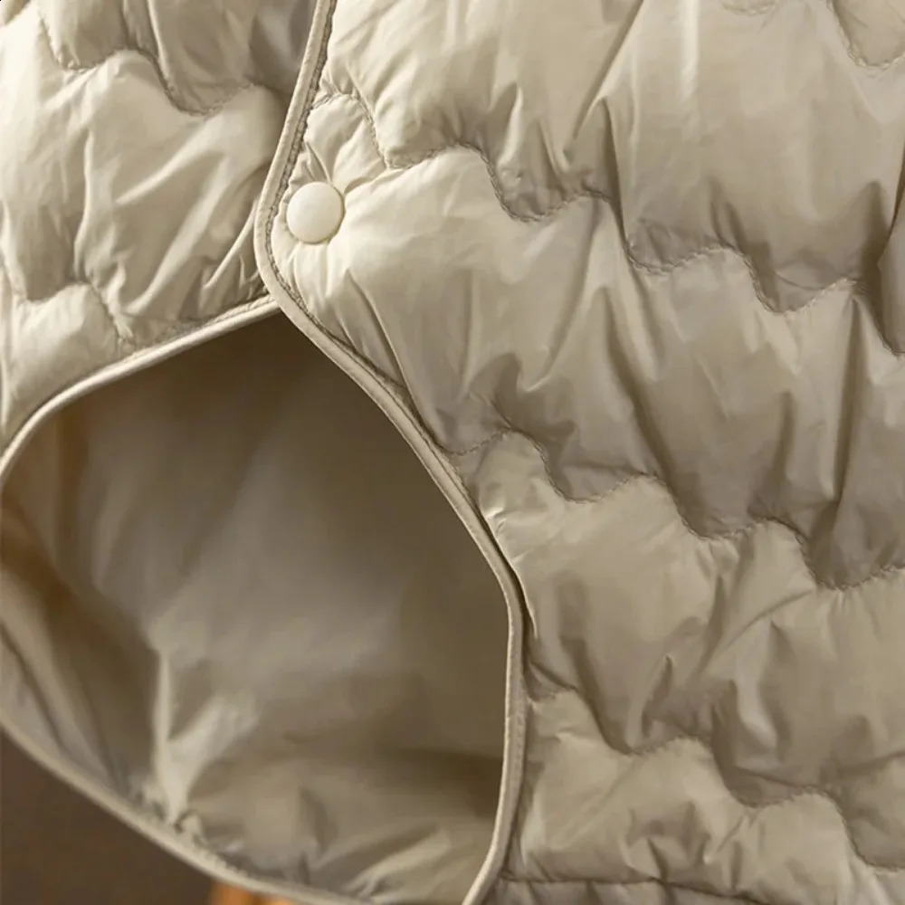 Winter White Duck Down Tank Top Ultra Thin Jacket Inner Wing Womens Feather Warm Leisure Fashion Basic Belt 240913