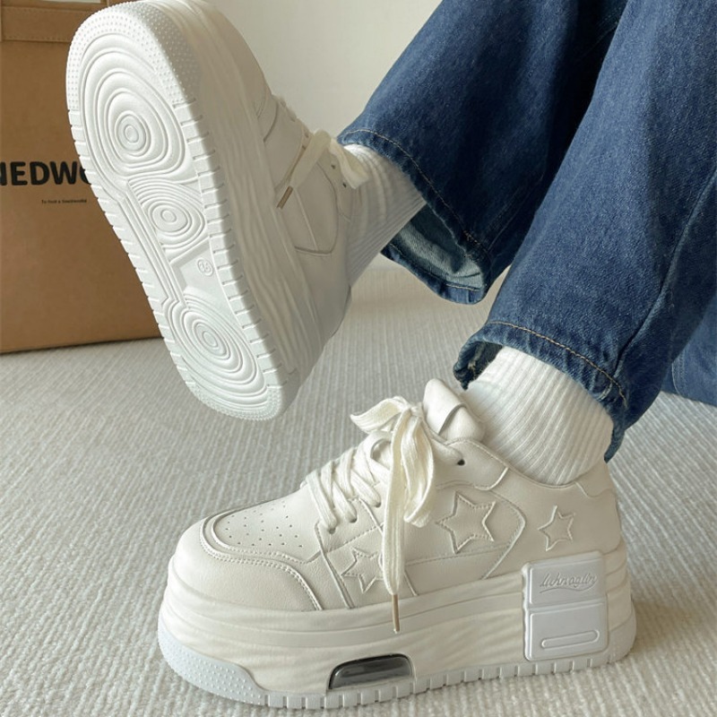 Fashion Women Sneakers Spring New Skateboard Trains Ladies Tennis Shoe Casual Lace-up Platform Vulcanized Shoes Versatile