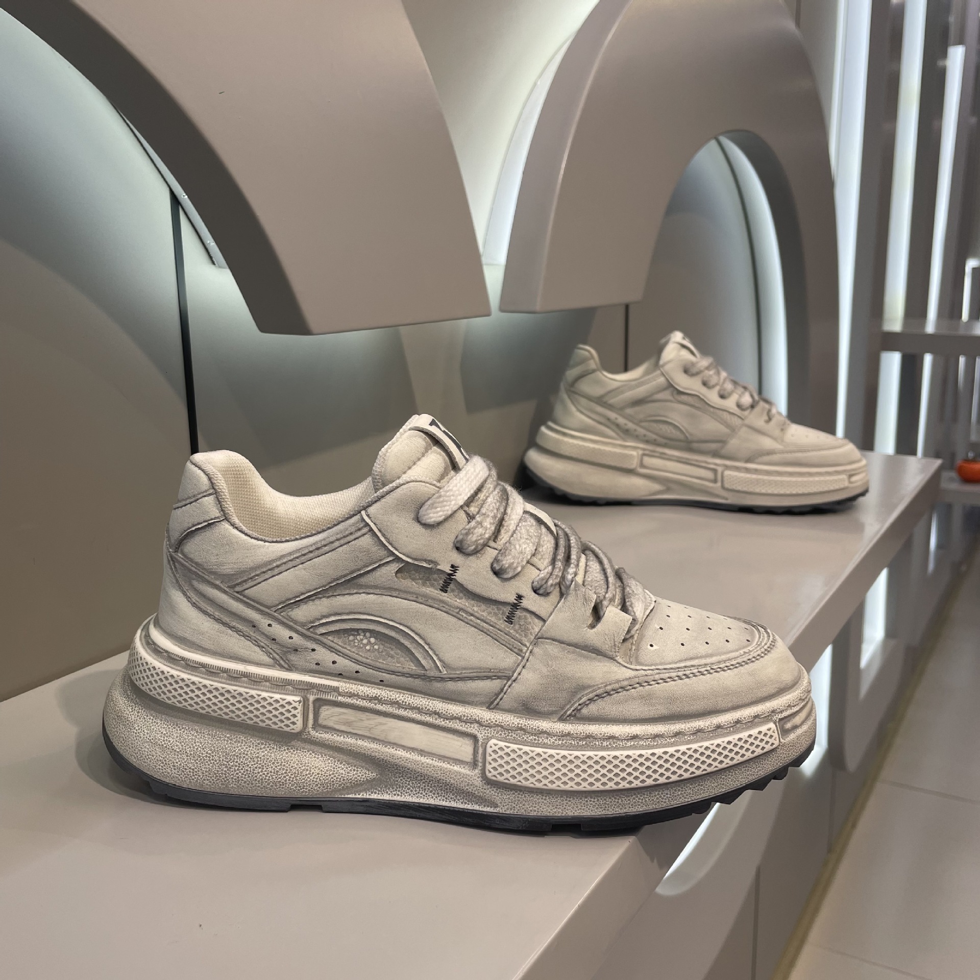 Ddmybear Men's Autumn Fashion Brand Sports Leisure Fashionable Versatile White Shoes, Height Increasing Comfortable Shoes For Men Chinese Brand S