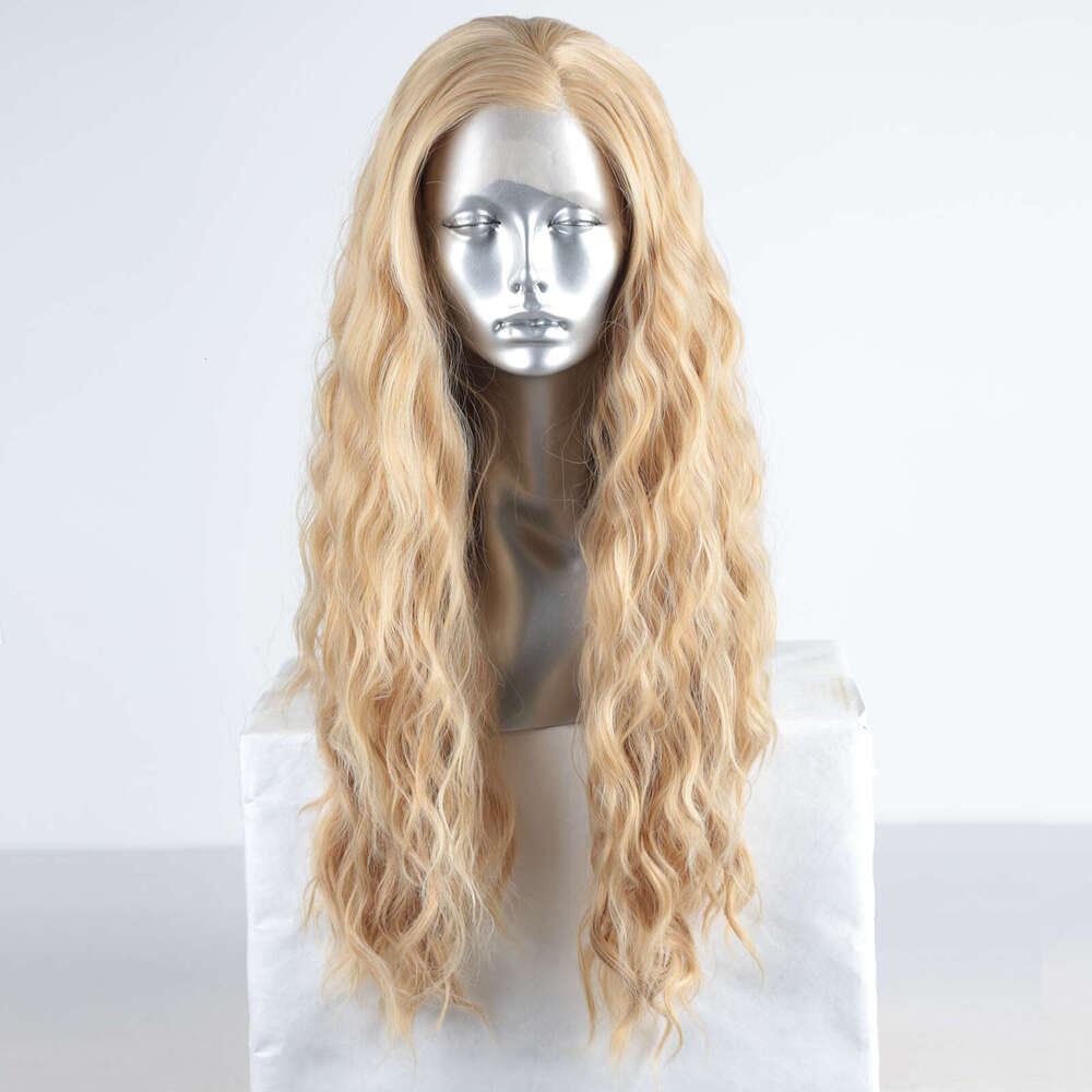 Mix Blonde Lace Front Wigs For Women Heat Resistant Synthetic Natural Haire Long Loose Wave Daily Use Wig