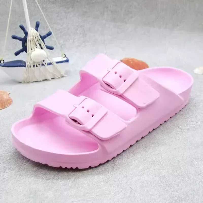 new casual buckle slipper summer EVA light sandal youth anti-slip mens and womens trend comfortable soft sole flip flops M240914