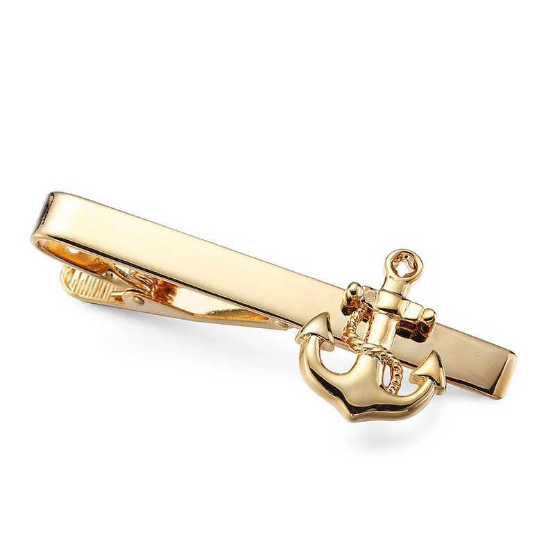 Classic mens and womens tie clips high-quality metal boat anchor clips business shirt accessories jewelry gifts W240914