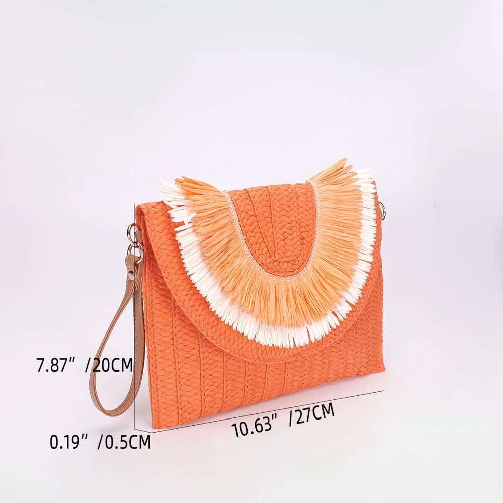 AMZZ High end handbag 2024 new paper grass woven crossbody bag, niche women's shoulder bag
