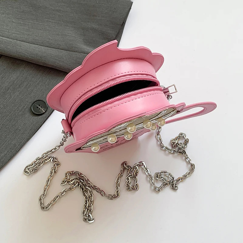 Cute coffee cup creative cross shaped bag suitable for women trendy and interesting handbag and wallet letter graffiti leather shoulder bag mini 24091
