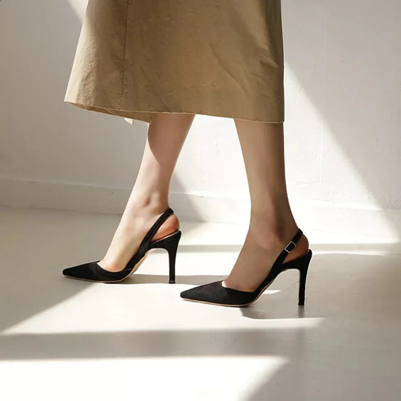 Beautiful Elegant Multicolor Flock Womens Sexy High Heels Pumps Sandals Dress Dating OL Pump Valentine Shoes 6/10CM 240904