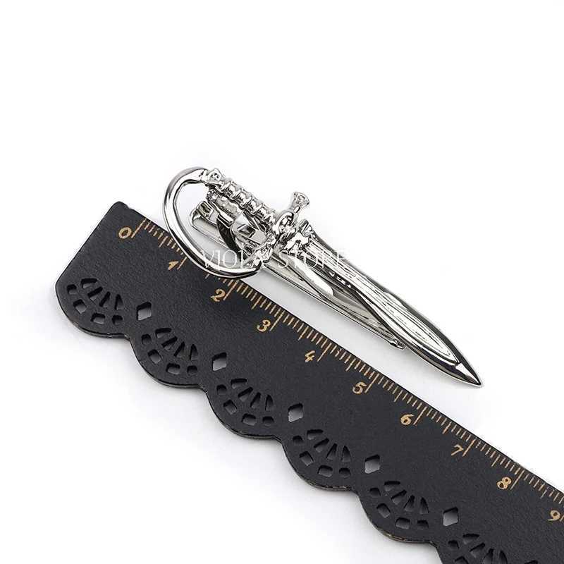Sword bass umbrella pin saw axe wrench mens cool luxury clip stainless steel metal clip tie mens neck buckle gift accessories W240914