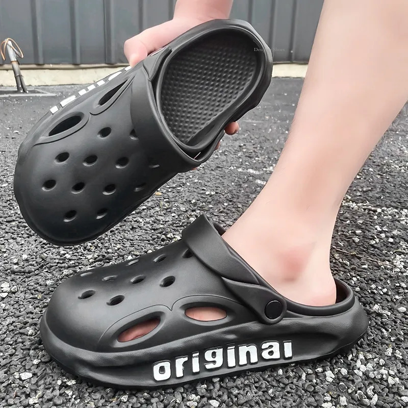 Men Wear Summer Anti Slip Home Shoes EVA Slippers For External Use, Feet Feeling Cool Slippers Hole Shoes pers pers