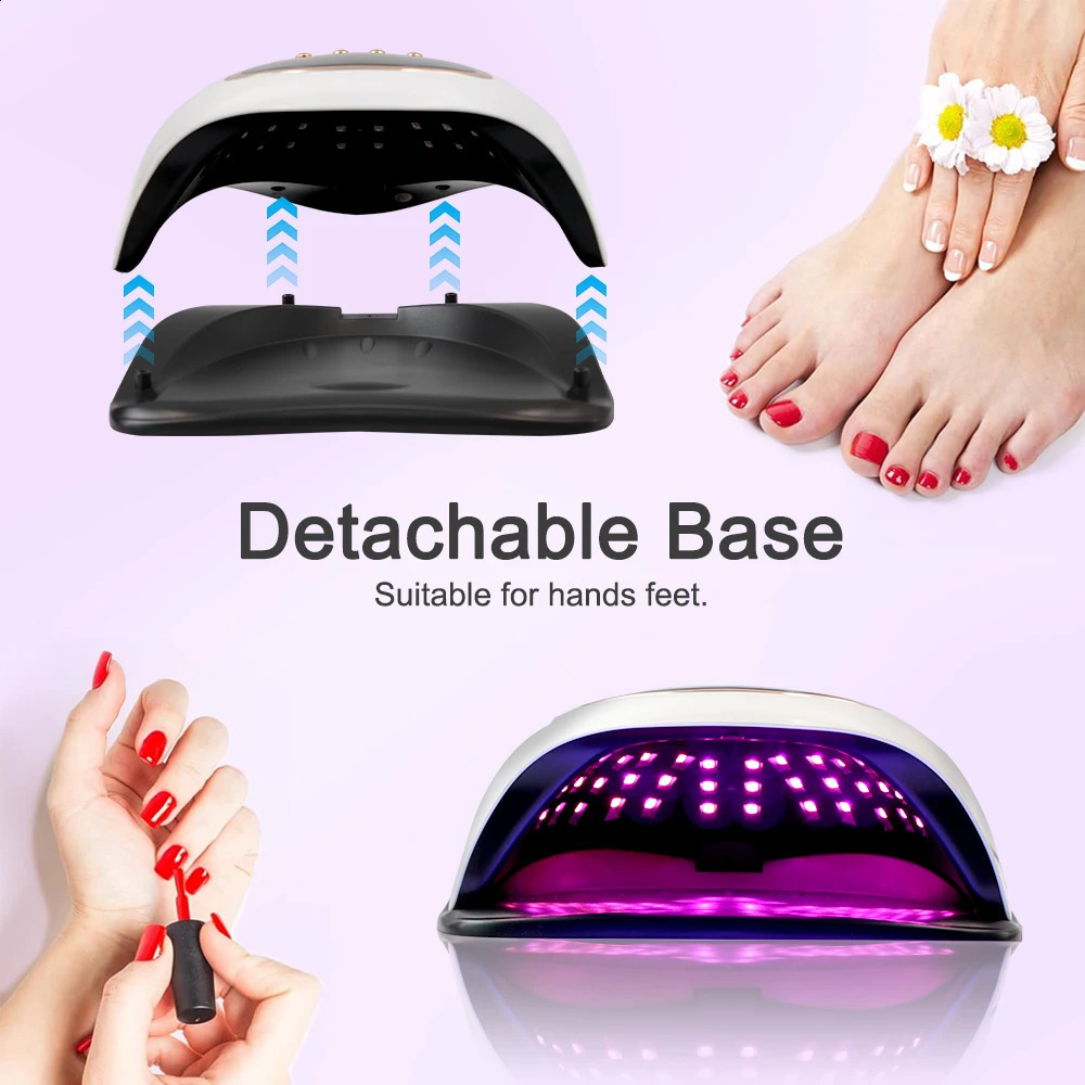Powerful UV LED Nail Lamp for Nails Curing All Gel Polish with Large Screen Professional Nail Equipment Manicure Drying Lamps 240909