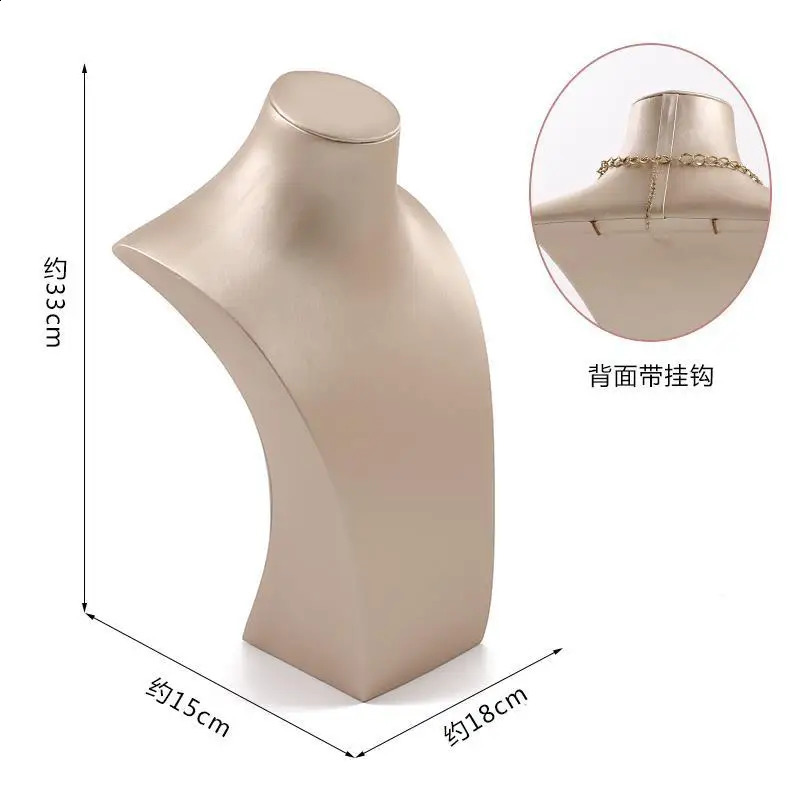 Novel Leather Jewelry Necklace Display Stand Bust Mannequin Pendant Chain Neck Model Presenting Rack Holder Shop Retail Showcase 240910