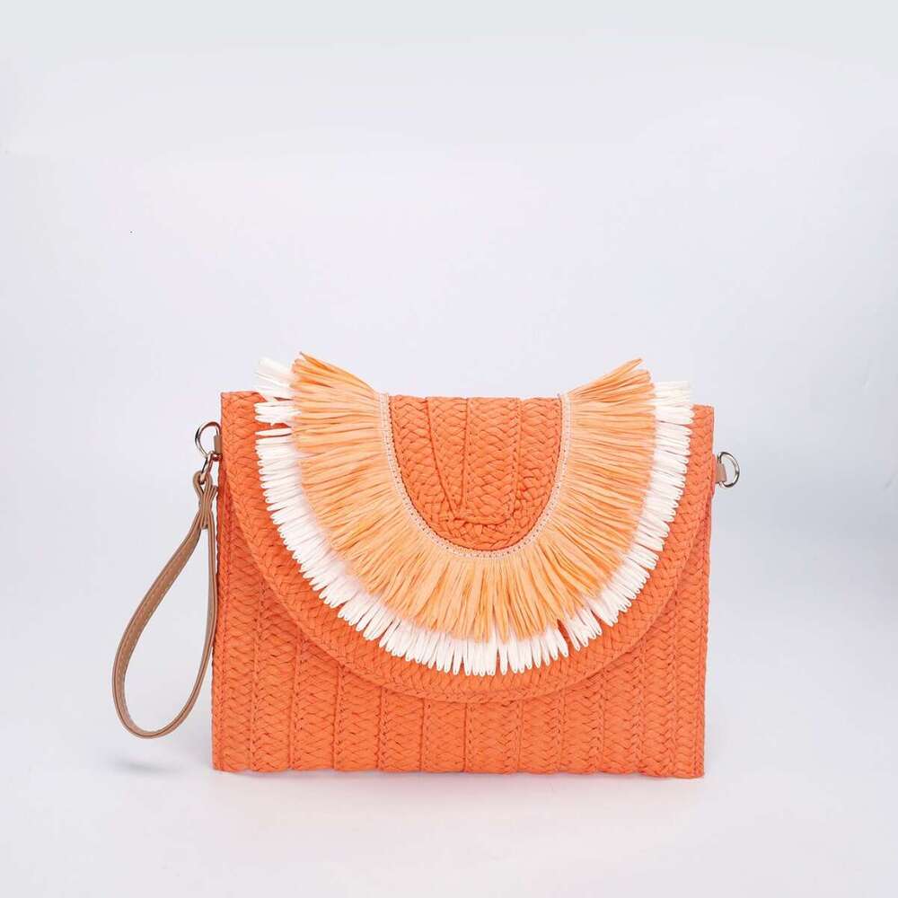 AMZZ High end handbag 2024 new paper grass woven crossbody bag, niche women's shoulder bag