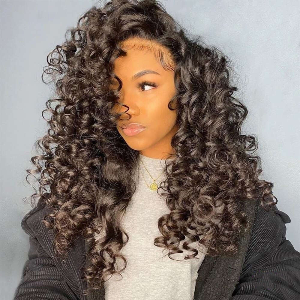 Pre Plcuked 13X4 Lace Front Afro Kinky Heat Resistant Fiber Synthetic Curly Wig