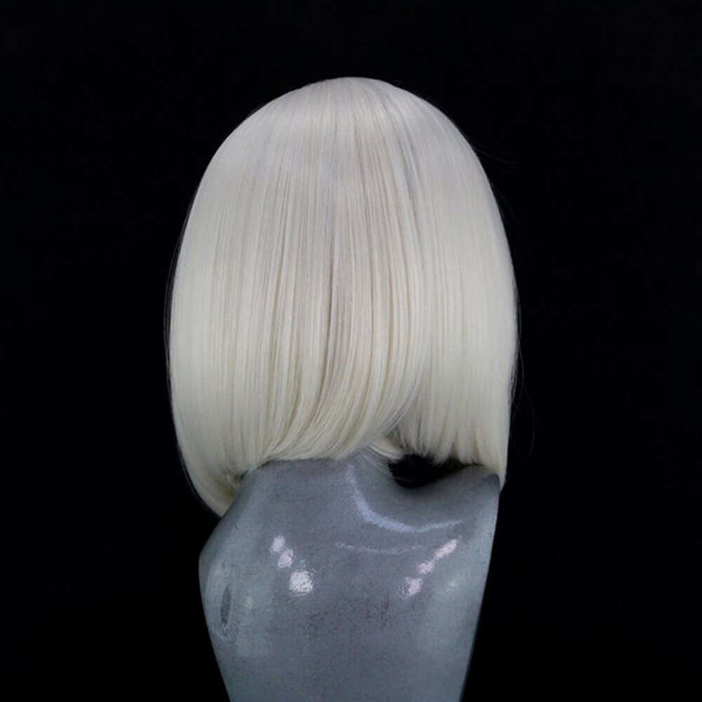 AIMEYA Platinum Blonde For Women Heat Resistant Synthetic Hair Natural Haire Short Bob Lace Front Wig