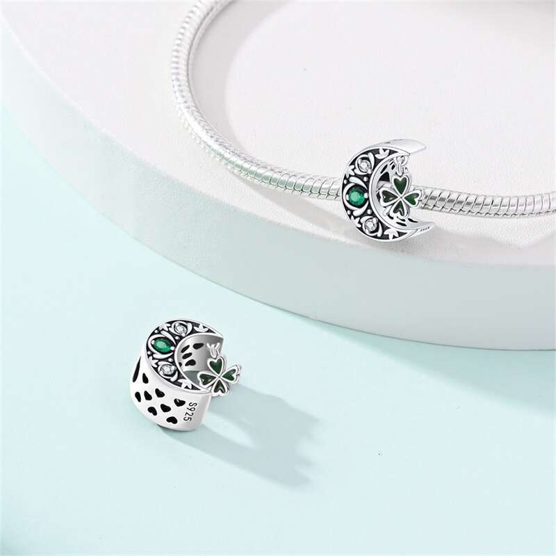 New 925 Sterling Silver Lucky Number Four Leaf Clover Series Charms Beads Fit Original Bracelet DIY Birthday Jewelry