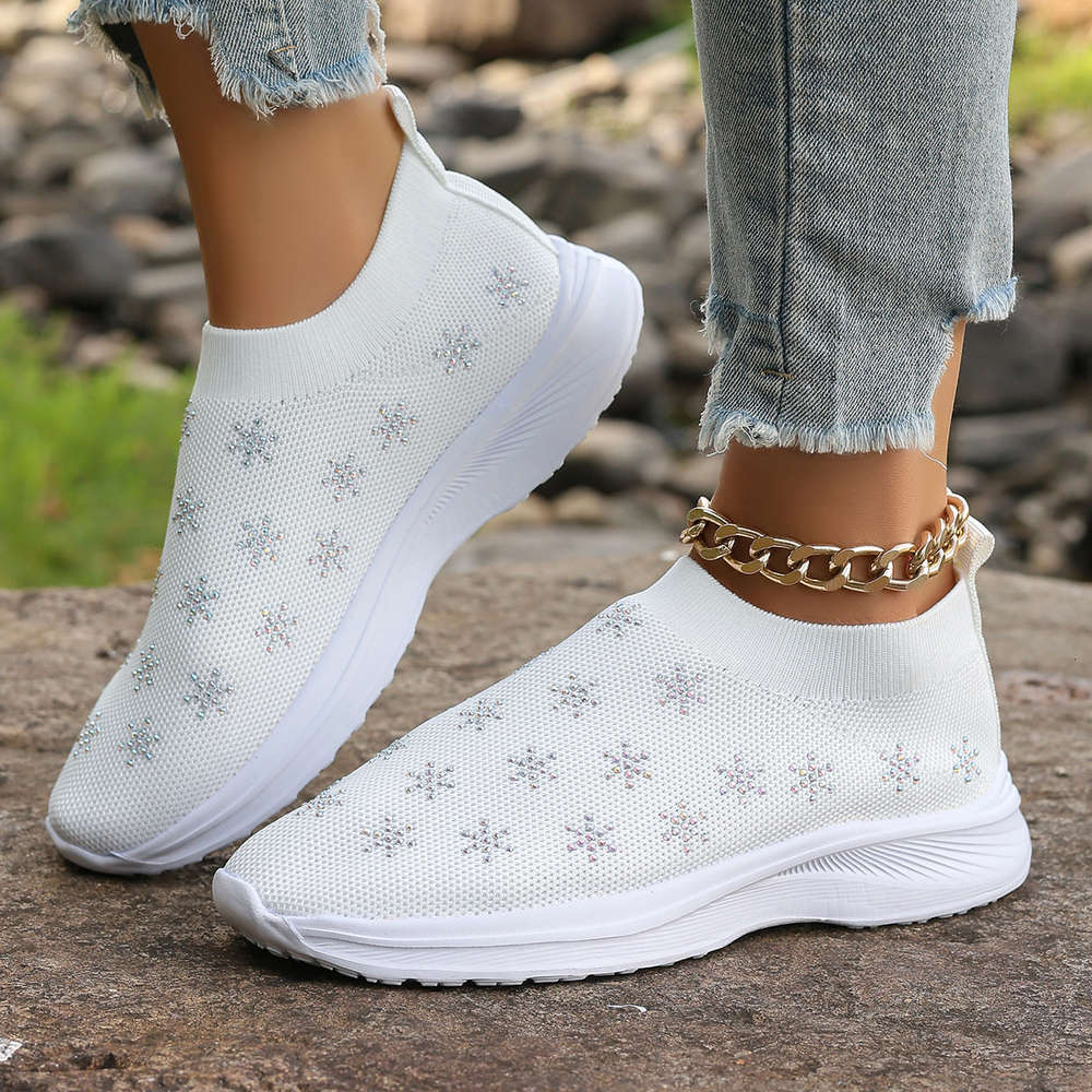 Summer Women's Vulcanize Round Toe Flat for Women Slip-on Platform Shoes Outdoor Low Top Air Mesh Anti-slip Sneakers