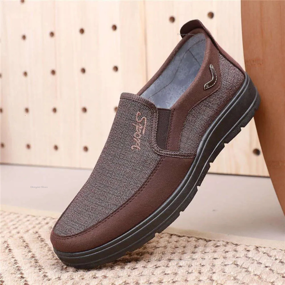 Cloth Men, Beijing Soft Sole Casual For Middle And Old Age Canvas Work Driving Shoes, Dad Shoes