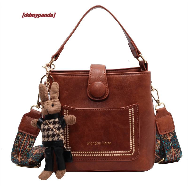 High end handbag for women 2024 new Korean version fashionable shoulder crossbody with niche design, hand-held bucket bag #29 ddmypanda