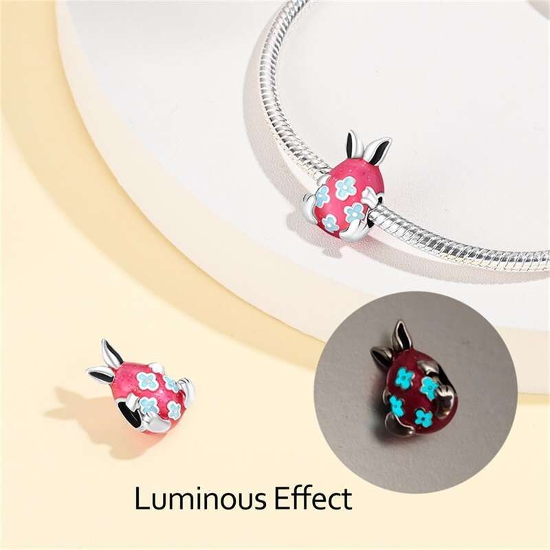 New 925 Sterling Silver Perfume Luminous Eggshell Charms Beads Fit Original Bracelet DIY Fine Birthday Jewelry Gifts