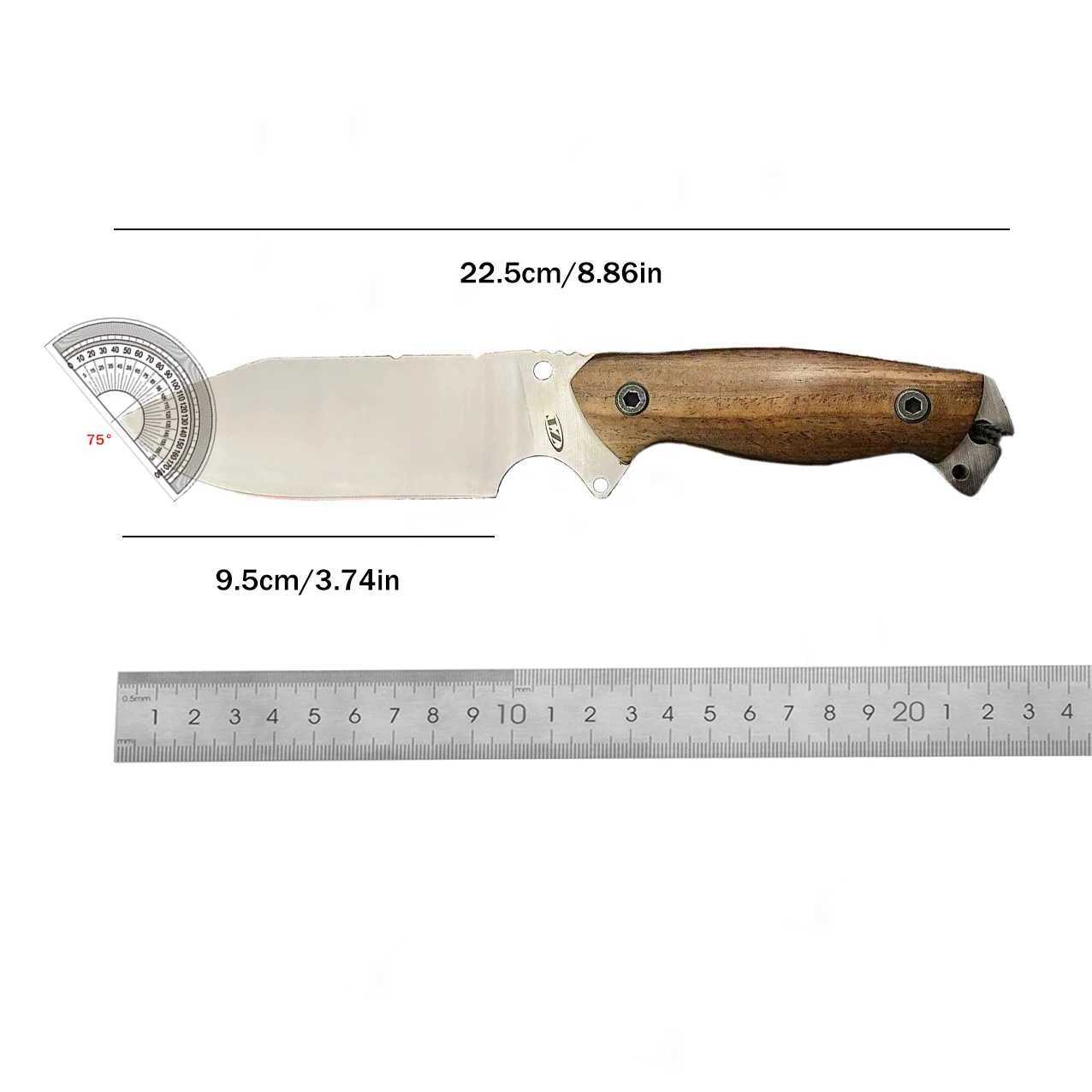 Multi-purpose outdoor thickened straight knife portable fixed blade knife with knife sleeve one keel camping collection gifts Y240914