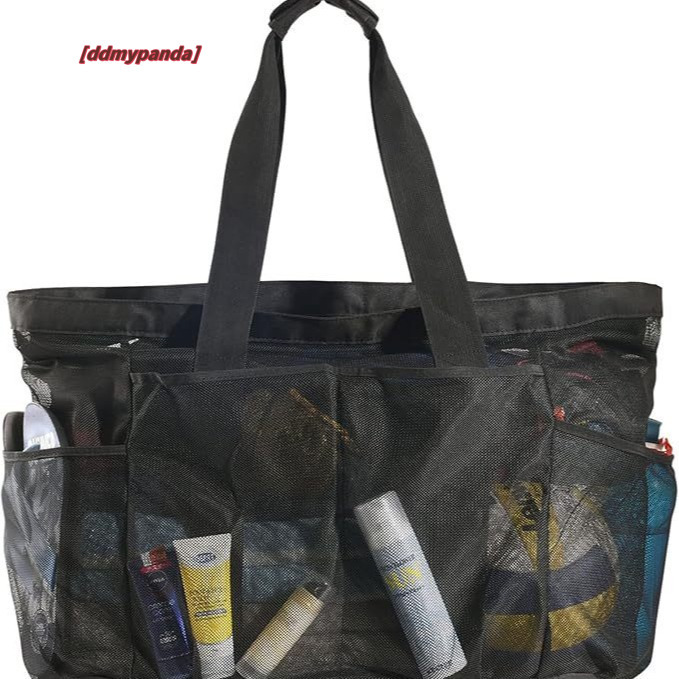Wind large capacity mesh beach handbag women's shoulder outdoor travel storage tote bag #16 ddmypanda