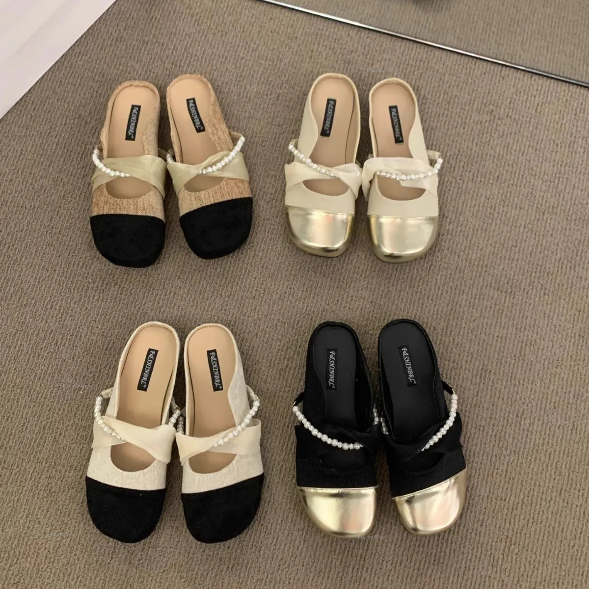 New Slipper GAI Women Outside Bow Summer Comfort Plum Blue Green Orange Thick-Soled Non-Slip Slippers Size36-40 s