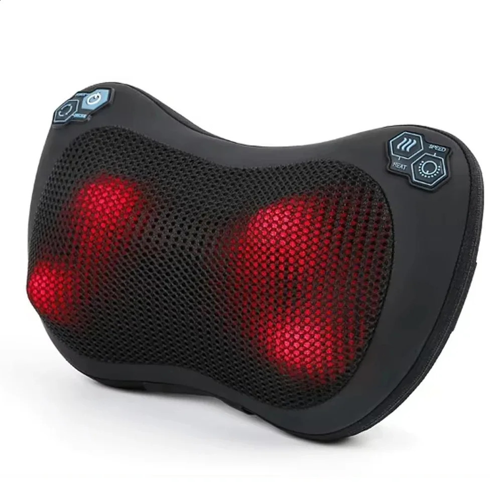 Neck massager pillow waist and shoulder multifunctional electric massager heating kneading and massage pillow 240914