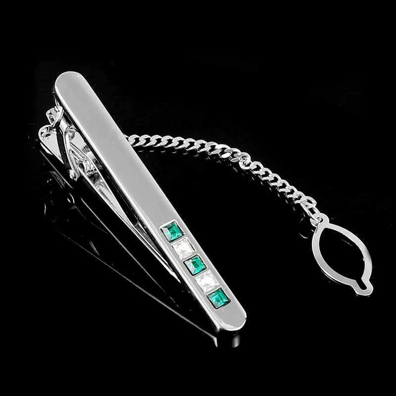 High end fashion trend crystal lamp luxury mens tie clip W240914