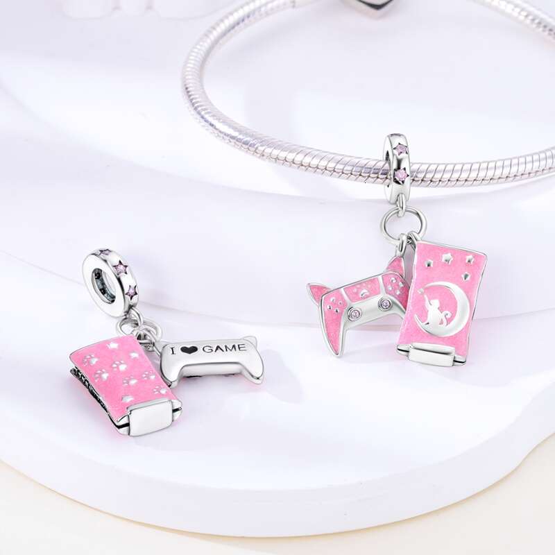 925 Sterling Silver Headphones Watch Butterfly Pink Charms Beads Fit Originals Bracelet For Women Jewelry Gifts
