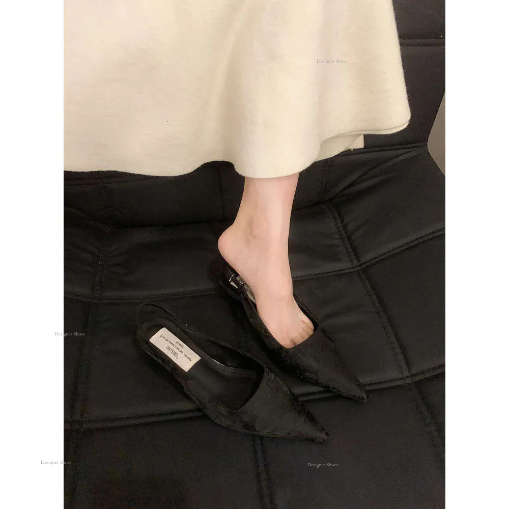 Women's Shoes 2024S New Design Solid Flat Heel Gentle Style Vintage Style Minimalist Style Triple Black Free Shipping