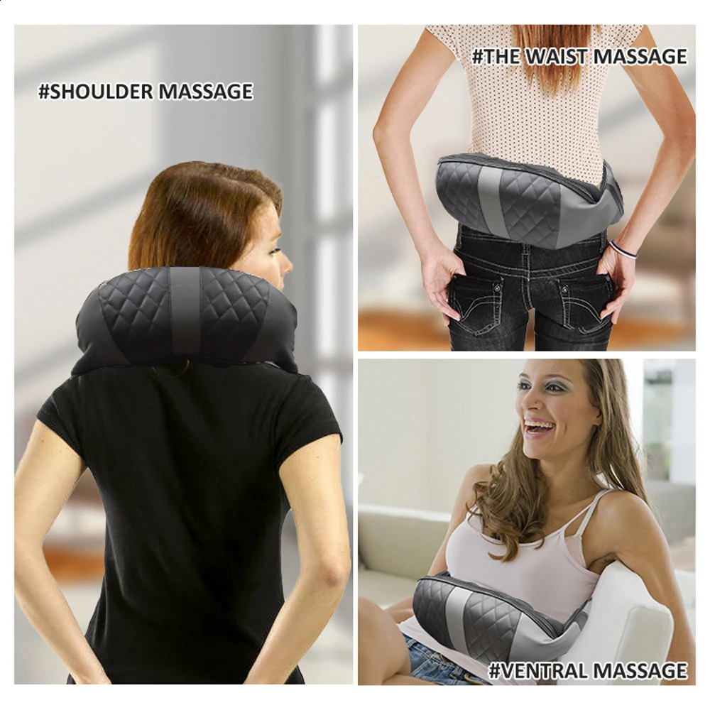 Electric selling massage pillow product deep tissue 4D kneading massage neck stretching massager pain relieving finger massager 240914