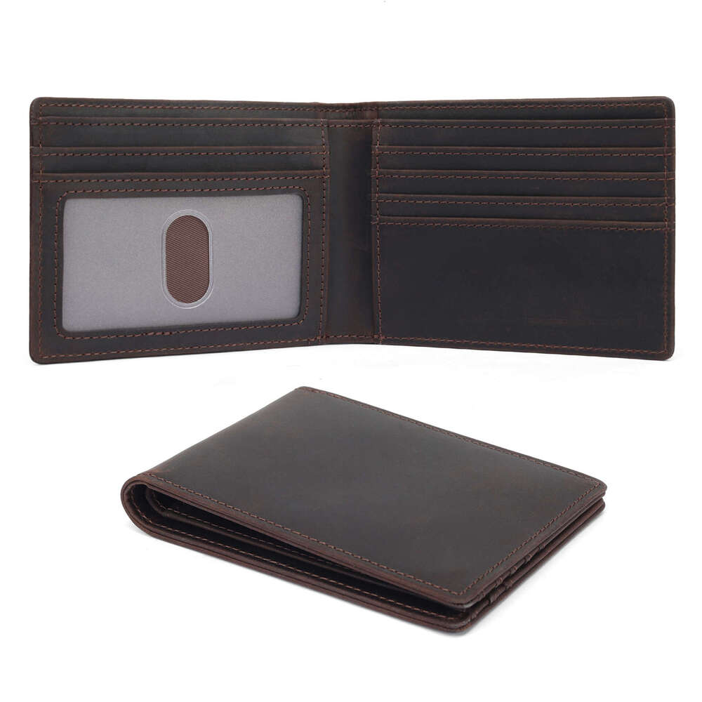 AMZZ Classic Genuine Leather Soft Money Clip Layer Cowhide Zero Wallet Men's Edition