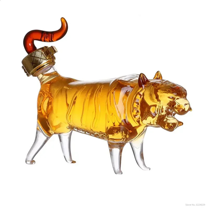 Chinese Zodiac Shaped Wine Bottle Lead-Free Glass Whiskey Decanter for Liquor Scotch Bourbon Barware Gift 150ml 240913