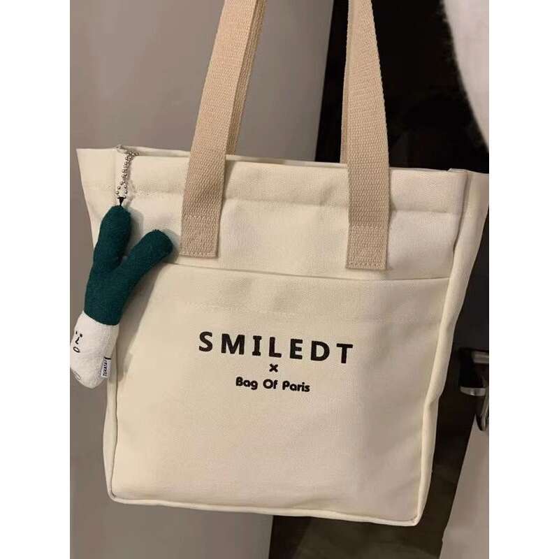 AMZZ College Student Classroom Canvas Women 2024 New Casual Versatile Shoulder With Large Capacity For Work And Commuting Tote Bag 65