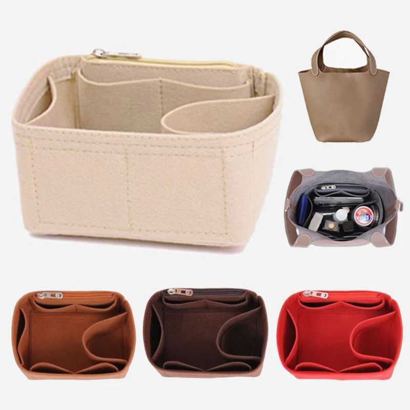 Felt Insert Bag Makeup Handbag Organizer Travel Inner Purse for Bucket Bag Portable Cosmetic Bags Storage Tote Z240914