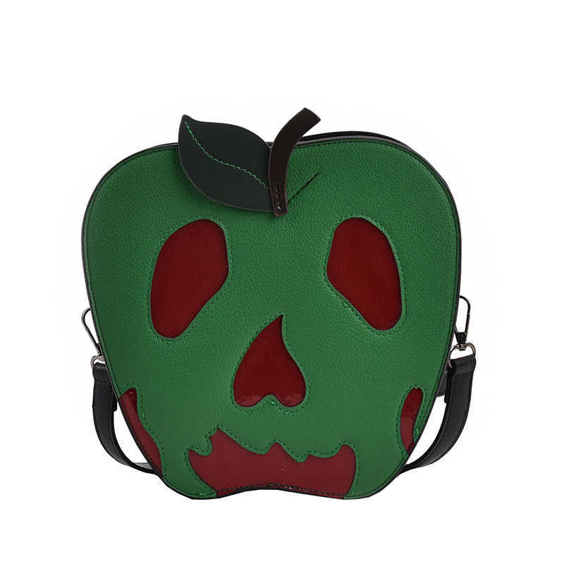 CMM Halloween Theme Skeleton Single Shoulder Bag Female Personality Trend Rotten Apple Color Collision Diagonal Cross Bag