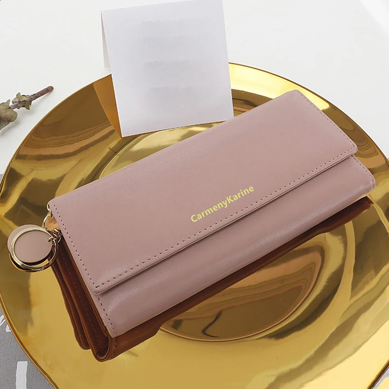 Fashion Women PU Leather Long Wallets Multifunctional Fold Purse Fresh Female Clutch Card Holder 240914