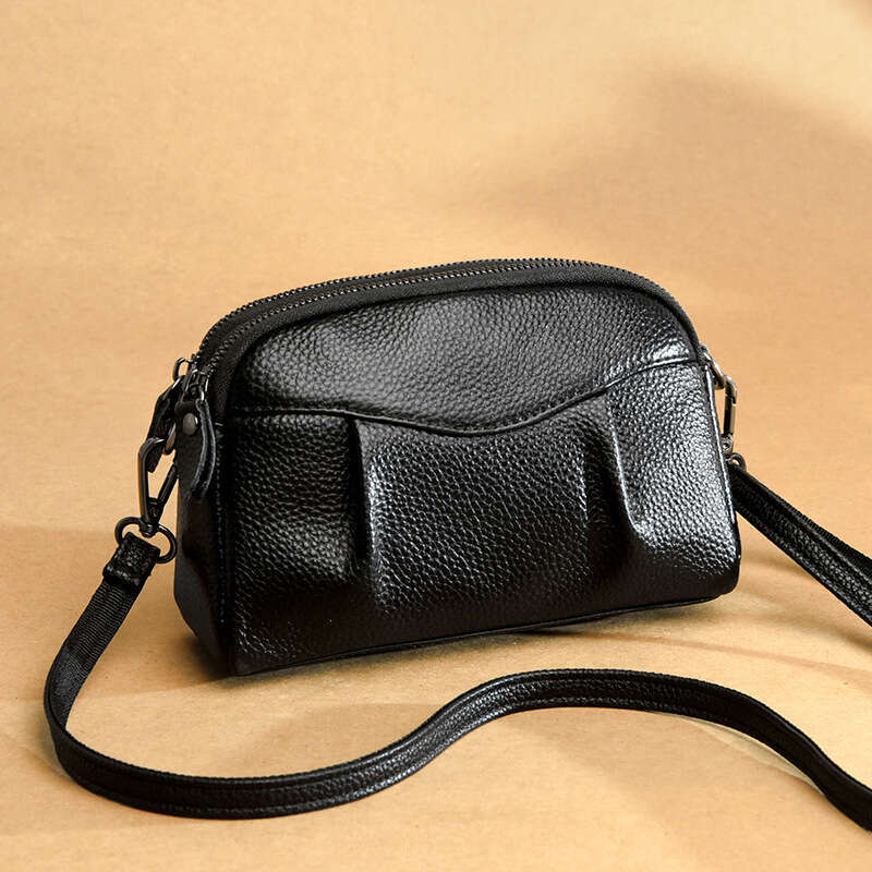 AMZZ 2024 New Trendy and Fashionable Women's Made of Genuine with Head Layer Leather Single Shoulder Crossbody Bag Design