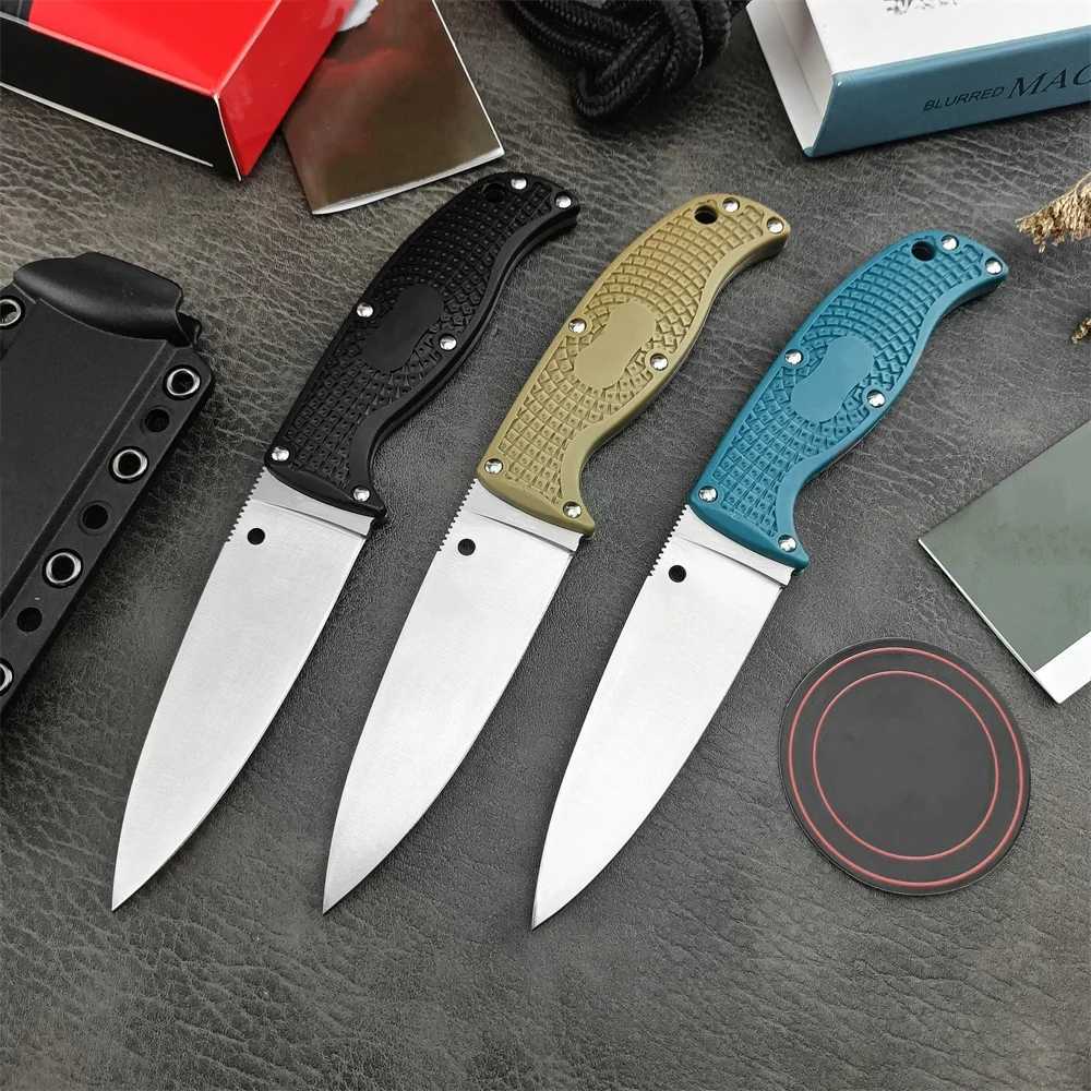 C39 Tactical Military Fixed Knife D2 Blade Nylon Fiber Handles Outdoor Hunting Utility Knife Portable Self-defense EDC Tools Y240914