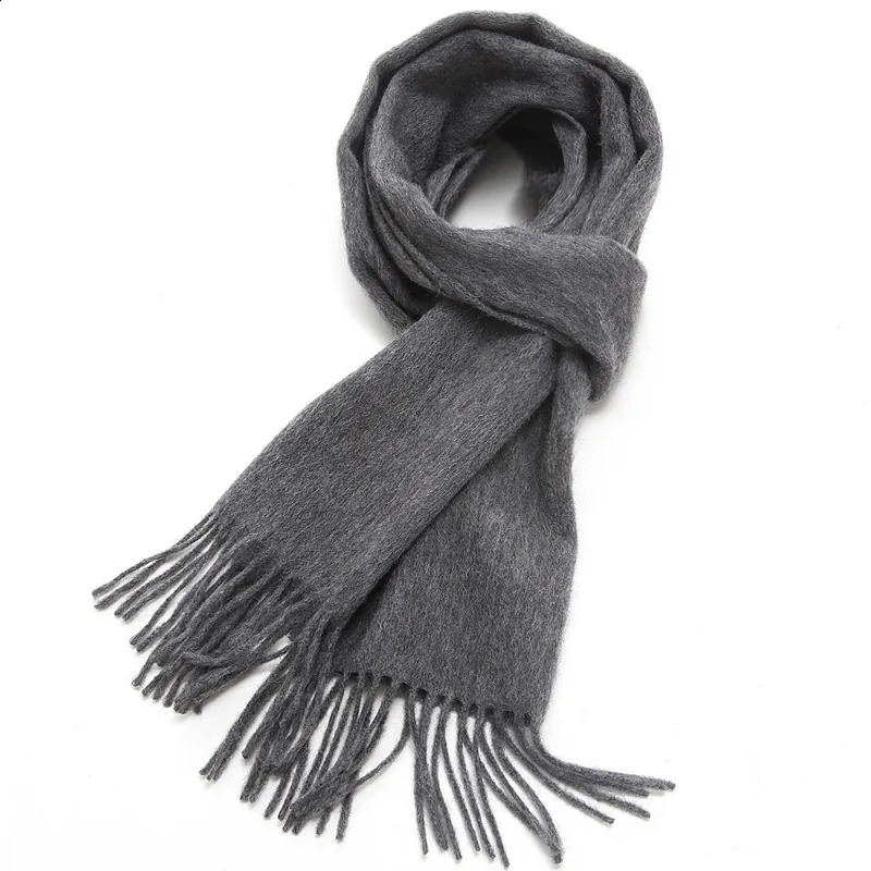 100% Wool Scarf for Men Cashmere Wool Scarf Pashmina Bandana Shawls Winter Women Wool Scarf 30*180CM 240909