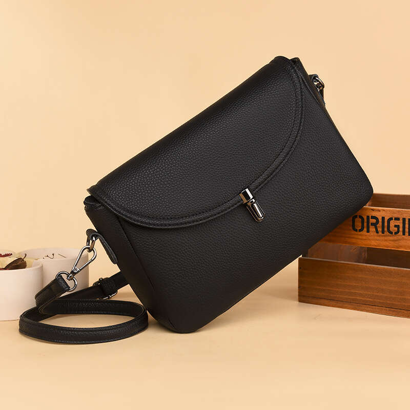 AMZZ Crossbody leather 2024 new versatile large capacity top layer cowhide women's fashion shoulder small bag