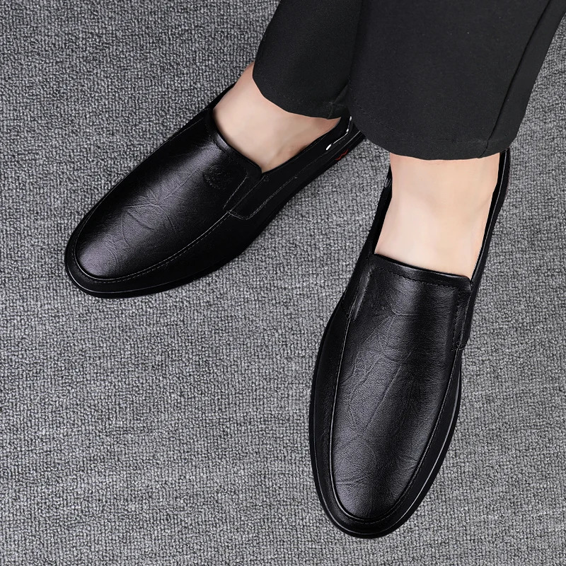 CLOHOO special edition two layer cowhide rubber sole handmade shoes business casual leather shoes men 240909