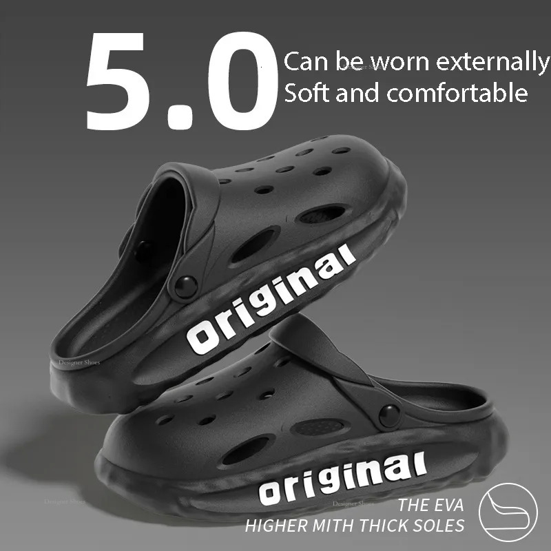 Men Wear Summer Anti Slip Home Shoes EVA Slippers For External Use, Feet Feeling Cool Slippers Hole Shoes pers pers