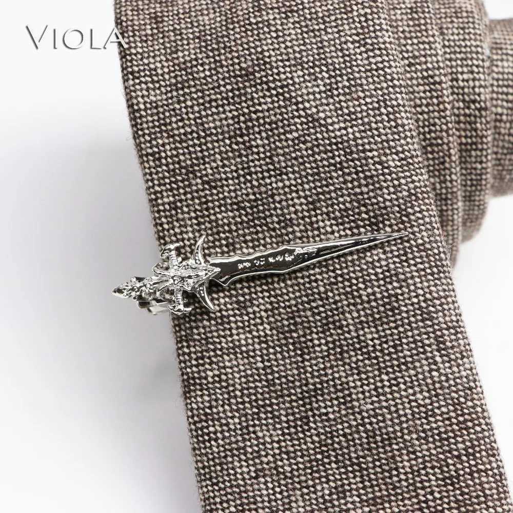 Mens toolbox luxury cool weapon clip copper stainless steel metal clip sword gun anchor tie mens neck buckle gift accessories W240914