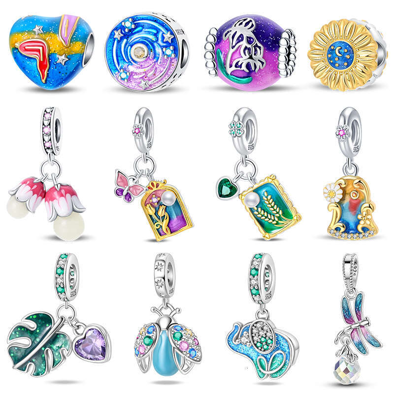Trendy 925 Sterling wer Charms Fit Original Bracelet Silver Butterfly Dragoy Pendant Fine Jewelry Gift