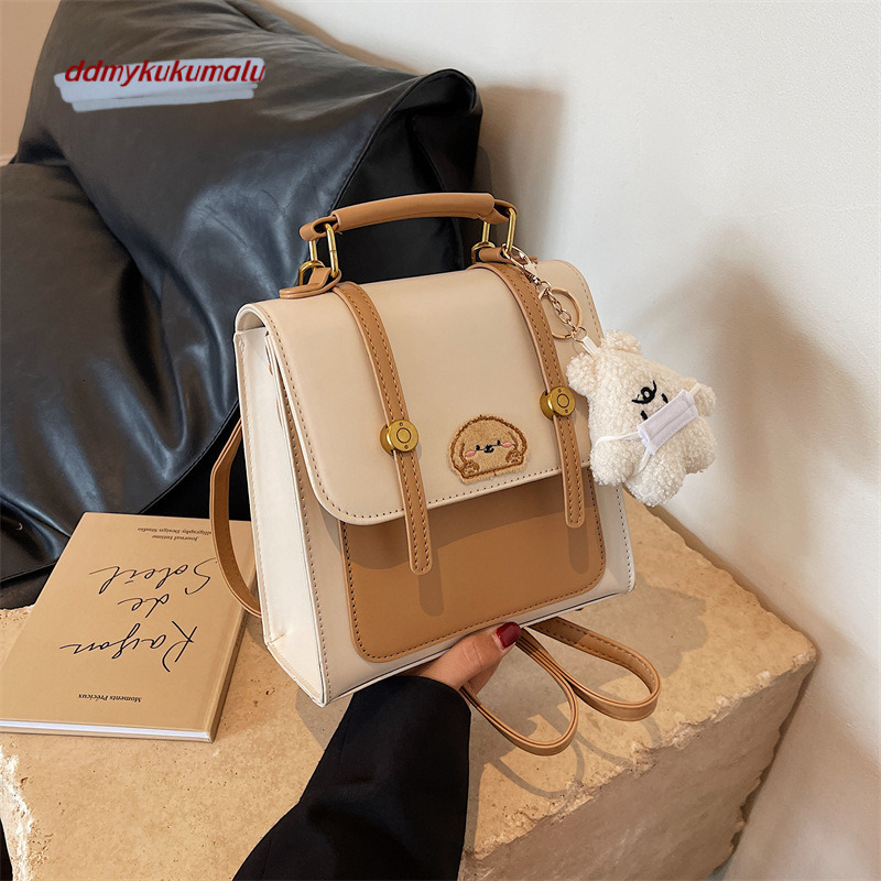 Cute texture women's backpack 2023 new trendy, casual, and versatile dog pattern portable small pendant bag H729#32 65a53