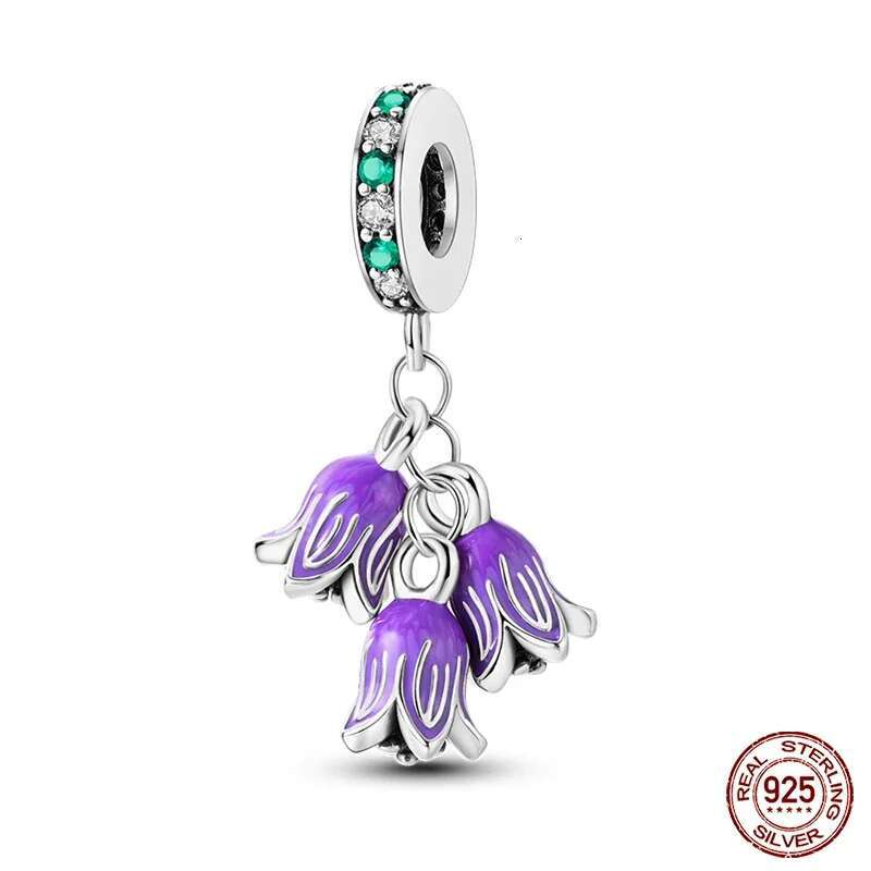 925 Sterling Silver Lovely Pink Color Charms LOVE bird wer Dangle Pendants Fit Original Bracelet DIY Jewelry making