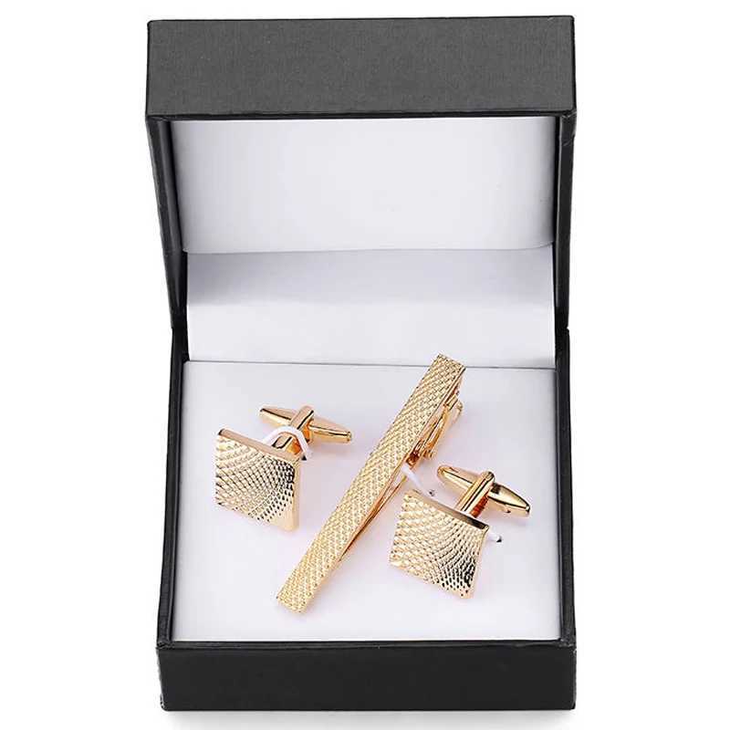 A set of high-end tie clips Kraft exquisite cufflinks anchors saxophone crystal cufflinks black square cufflinks W240914