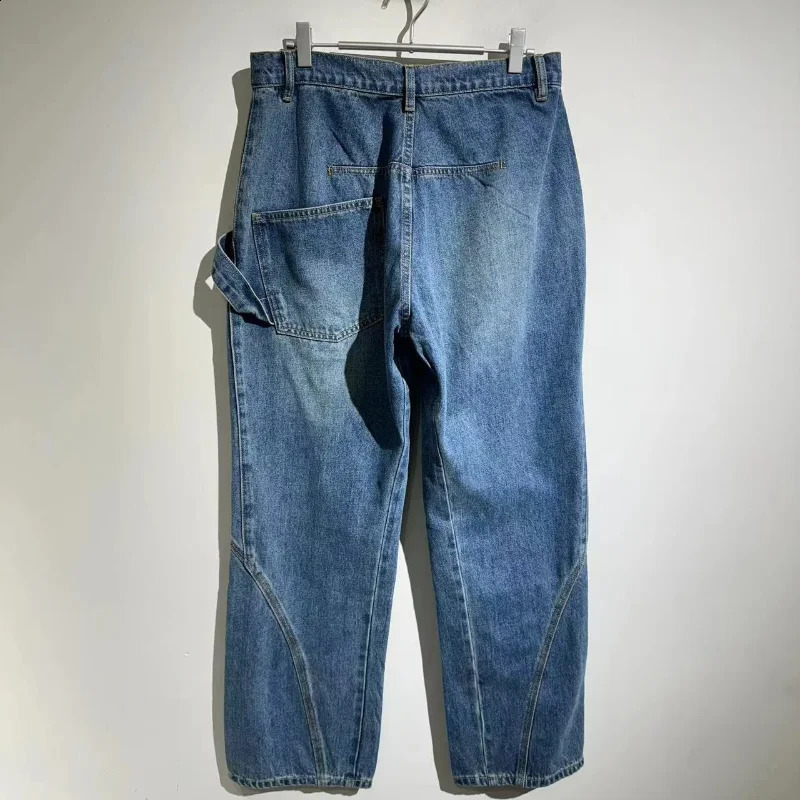 ss JW Vintage Patchwork Jeans Y2k Pants Casual Versatility Sweatpants Men Trousers Streetwear Clothing Clothes High Street 240909