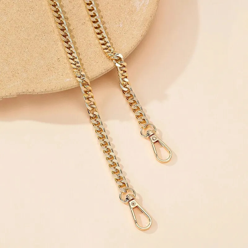Aluminum Chain 14K Color Retaining Gold Diy Handmade Simple Metal Wrap Underarm Shoulder Strap Replacement 240914