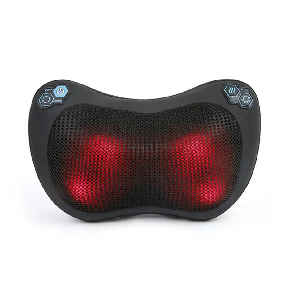 Neck massager kneading massager compression car back and waist small cylindrical spinal massage pillow 240914