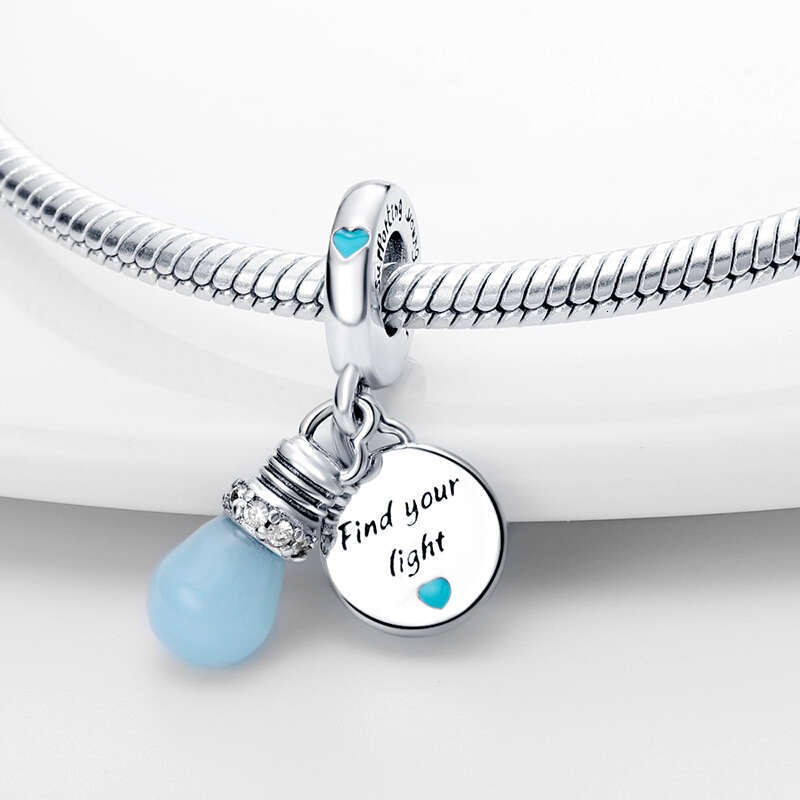 S925 Fit Original Bracelets Luminous Firefly Chameleon 925 Sterling Silver Lover Charms Bead Fine DIY fine Jewelry